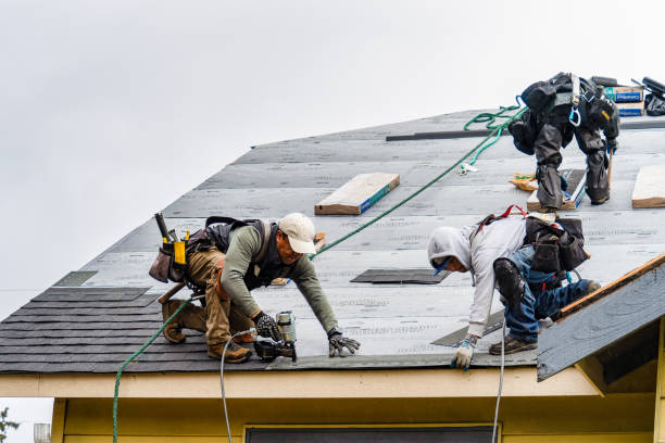 Professional Gutter Installation technician working in Diablo, CA